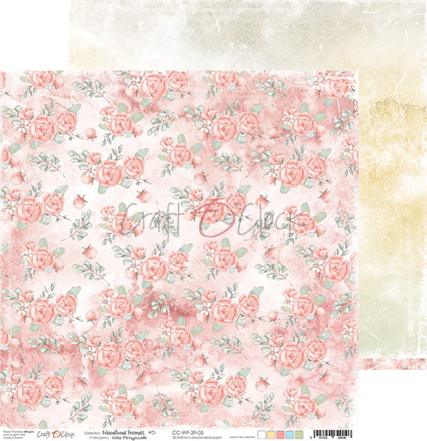 WOODLAND FRIENDS 12" X 12" SET OF PAPERS - CRAFT O'CLOCK