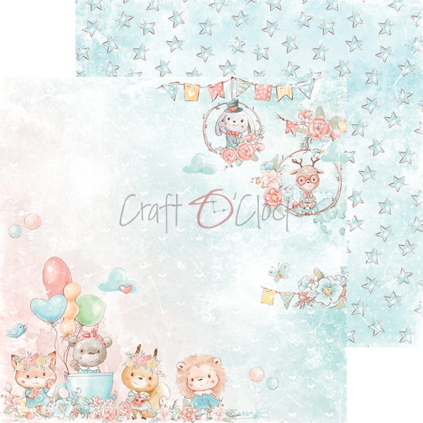 WOODLAND FRIENDS 6" X 6" SET OF PAPERS