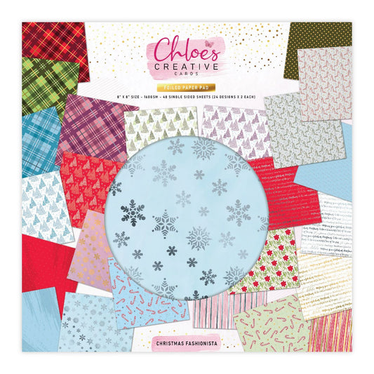 CHLOES CREATIVE CARDS DESIGNER MINI PAPER PACK (8"X8") -  CHRISTMAS FASHIONISTA