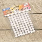 ADHESIVE HOOK AND LOOP SPOTS - WHITE (80PC)