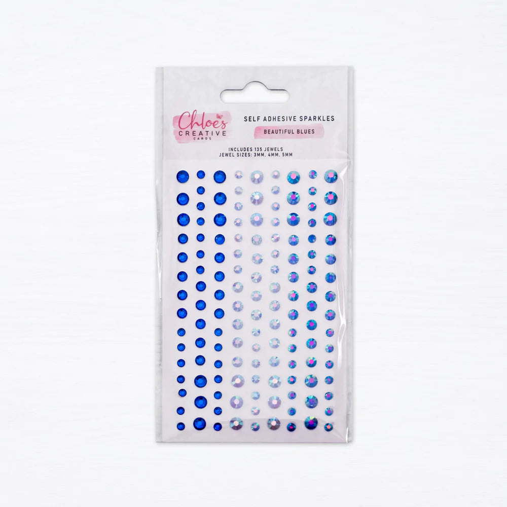 CHLOES CREATIVE CARDS SELF ADHESIVE SPARKLES - BEAUTIFUL BLUES