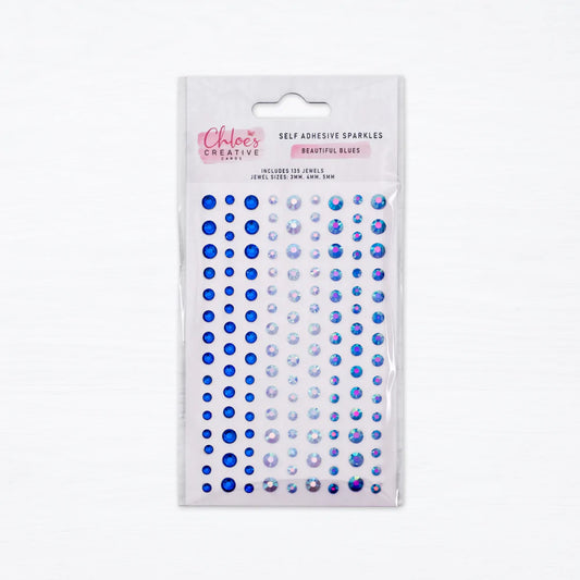 CHLOES CREATIVE CARDS SELF ADHESIVE SPARKLES - BEAUTIFUL BLUES