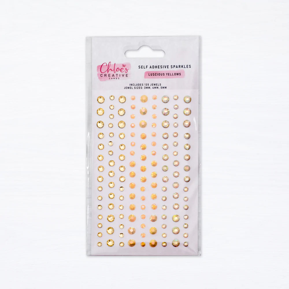 CHLOES CREATIVE CARDS SELF ADHESIVE SPARKLES - LUSCIOUS YELLOWS