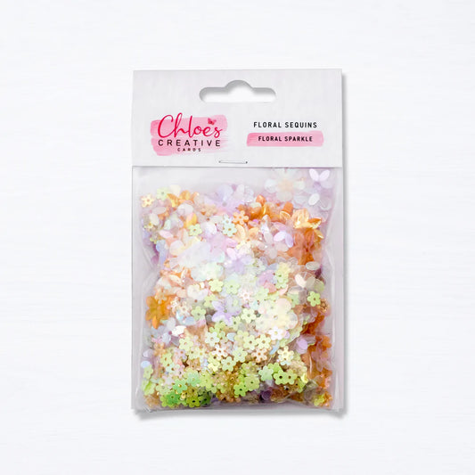 CHLOES CREATIVE CARDS FLORAL SEQUINS - FLORAL SPARKLE