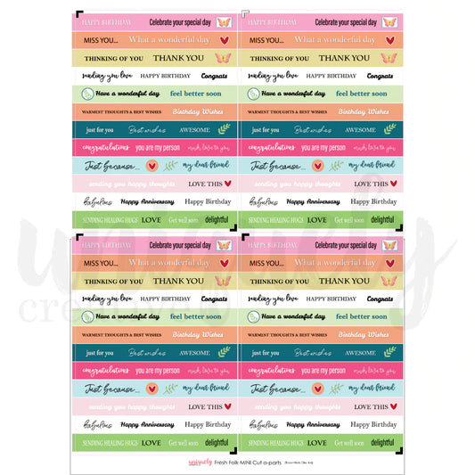 FRESH FOLKS A4 MINI CUT-A-PART SHEET BY UNIQUELY CREATIVE