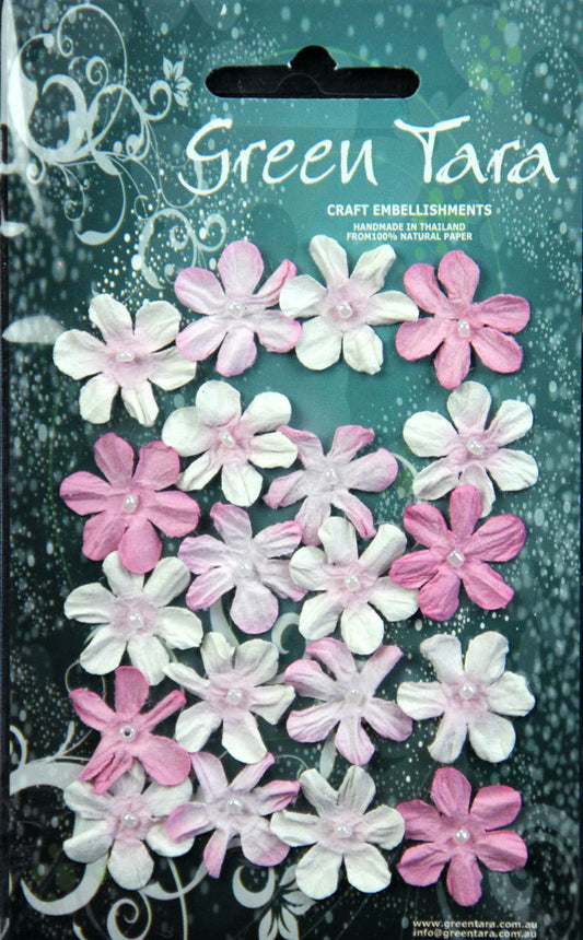 GREEN TARA FLOWER PACK - 20 MINI FLOWERS - ROSE