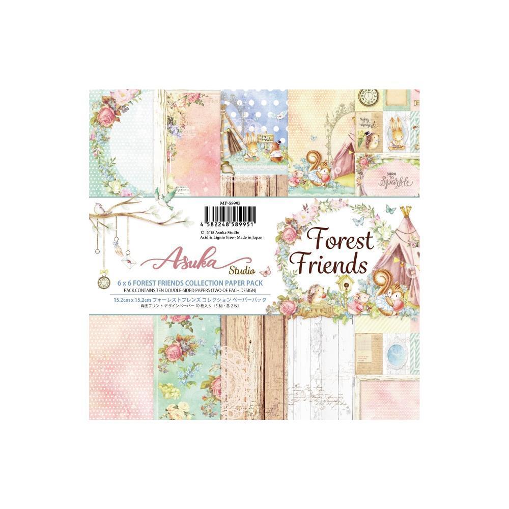FOREST FRIENDS 6" X 6" COLLECTION PAPER PACK BY ASUKA STUDIO