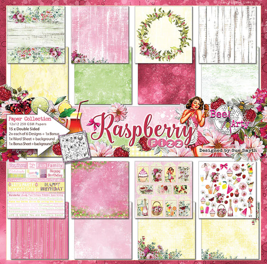 RASPBERRY FIZZ 12" X 12" COLLECTION PACK - BEE ARTY