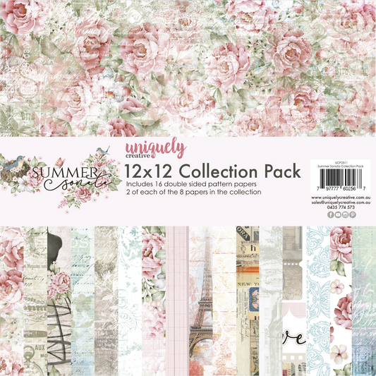 SUMMER SONATA 12" x 12" PAPER COLLECTION PACK BY UNIQUELY CREATIVE