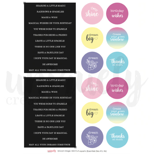 UNICORN MAGIC A4 MINI CUT-A-PART SHEET BY UNIQUELY CREATIVE