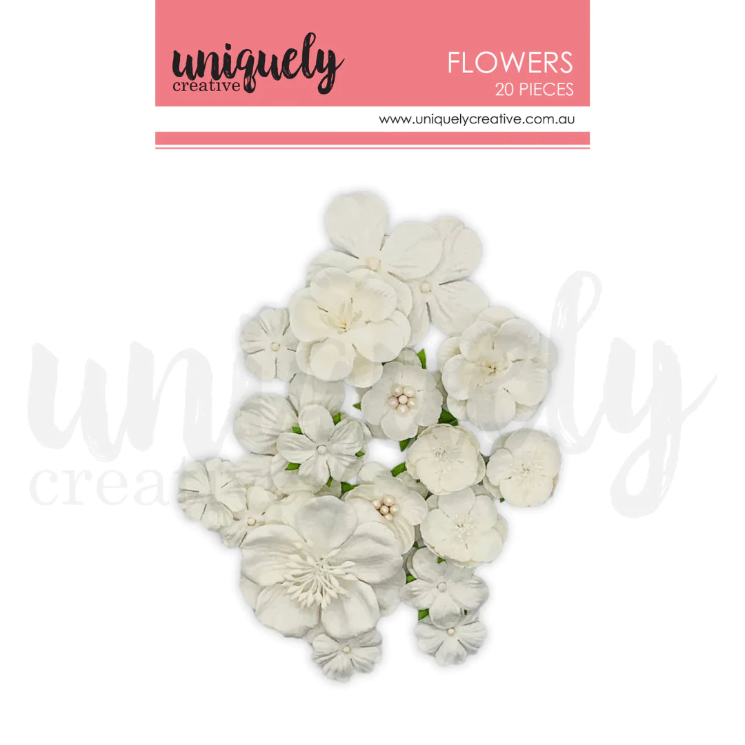WHITE FLOWERS BY UNIQUELY CREATIVE
