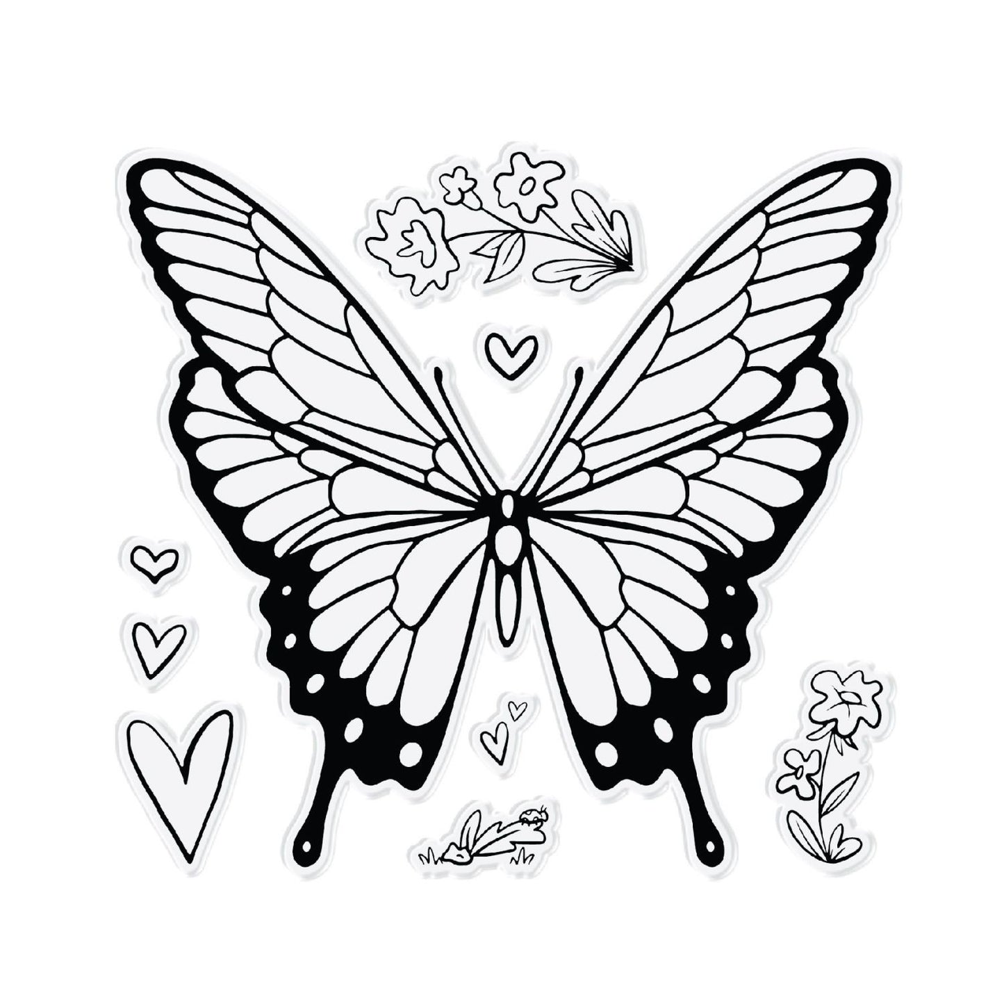 CHLOES CREATIVE CARDS DIE & STAMP SET - GRANDE BOTANICAL BUTTERFLY