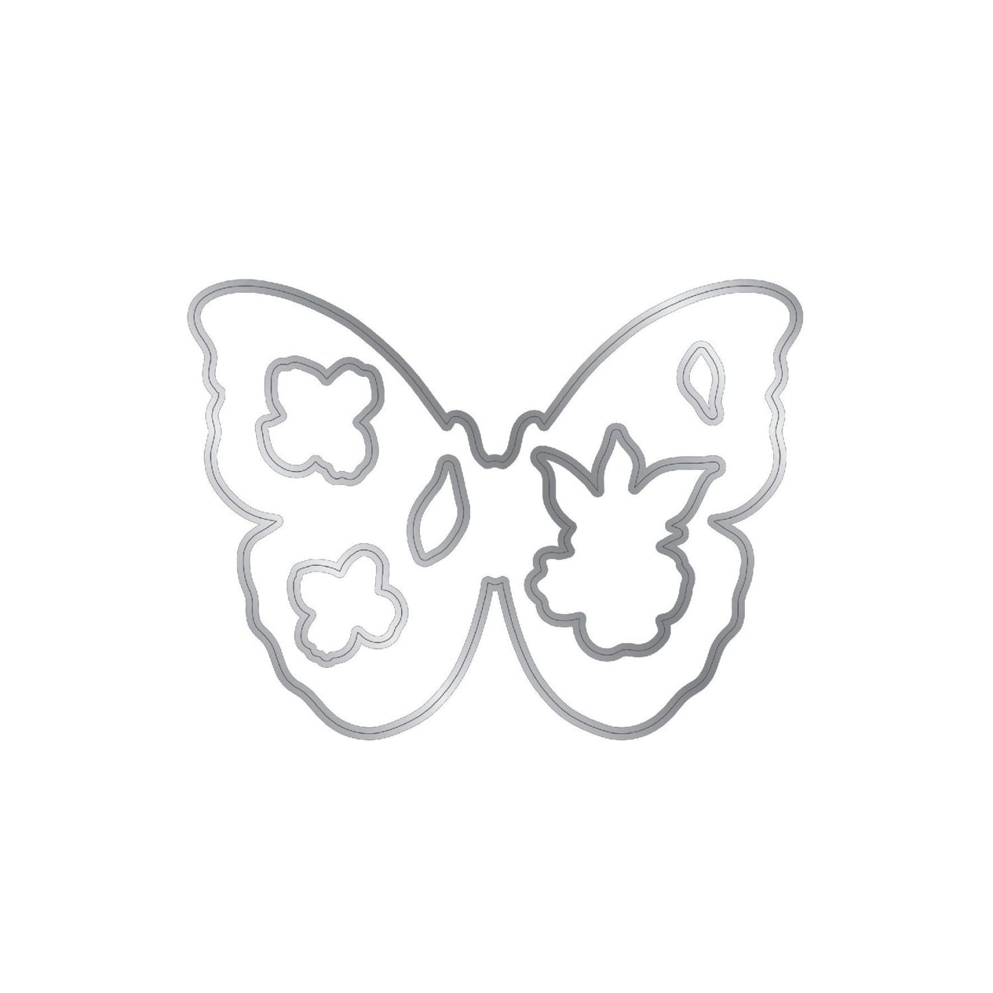 CHLOES CREATIVE CARDS DIE & STAMP SET - GRANDE FLORAL BUTTERFLY