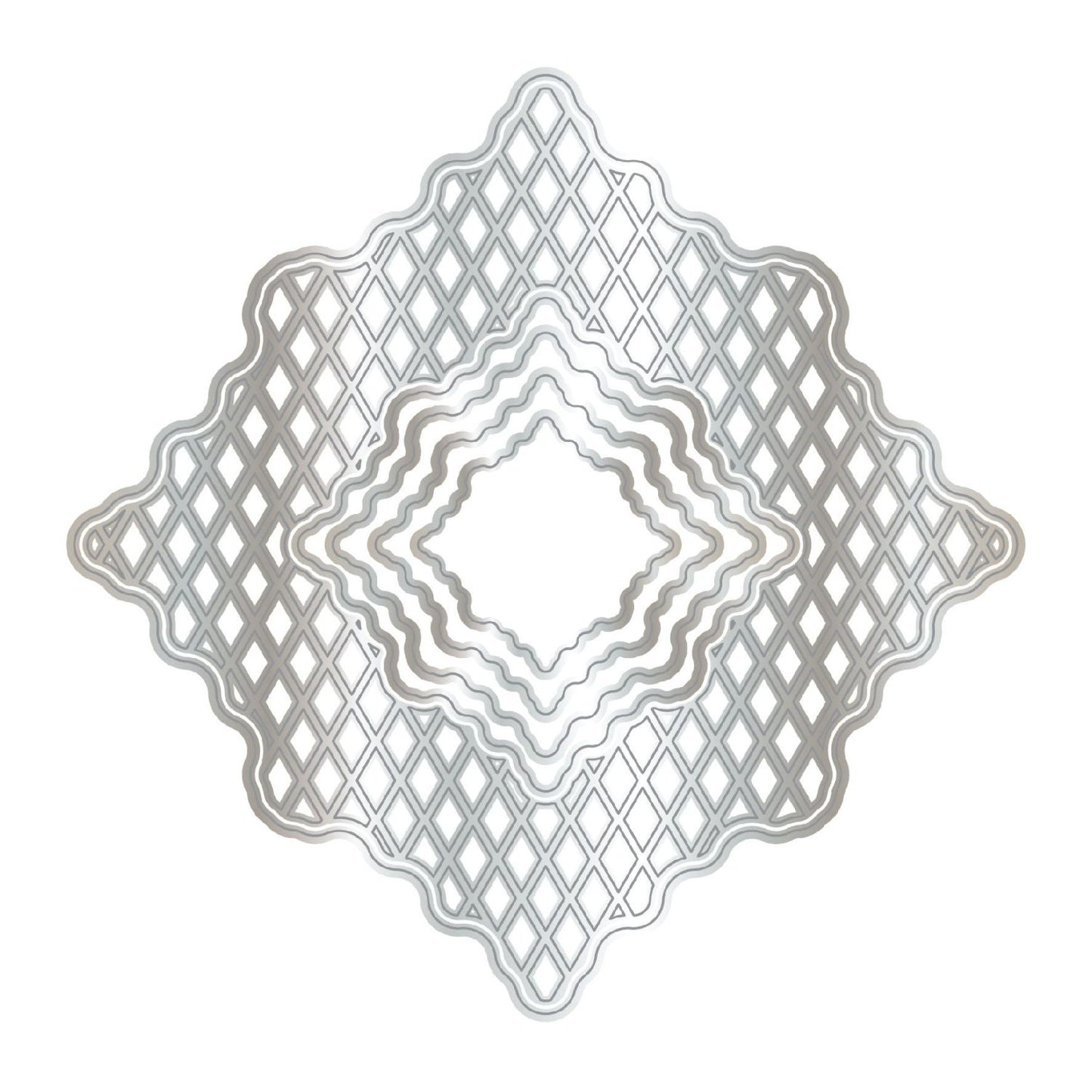CHLOES CREATIVE CARDS METAL DIE SET - DIAMOND TRELLIS FRAME