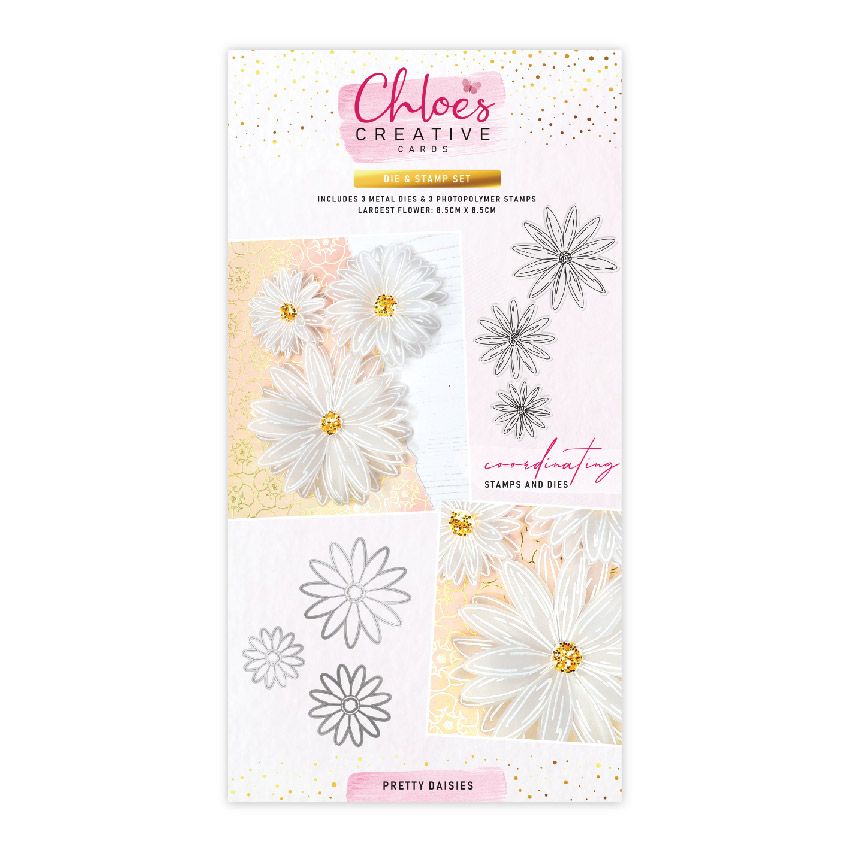 CHLOES CREATIVE CARDS DIE & STAMP SET - PRETTY DAISIES