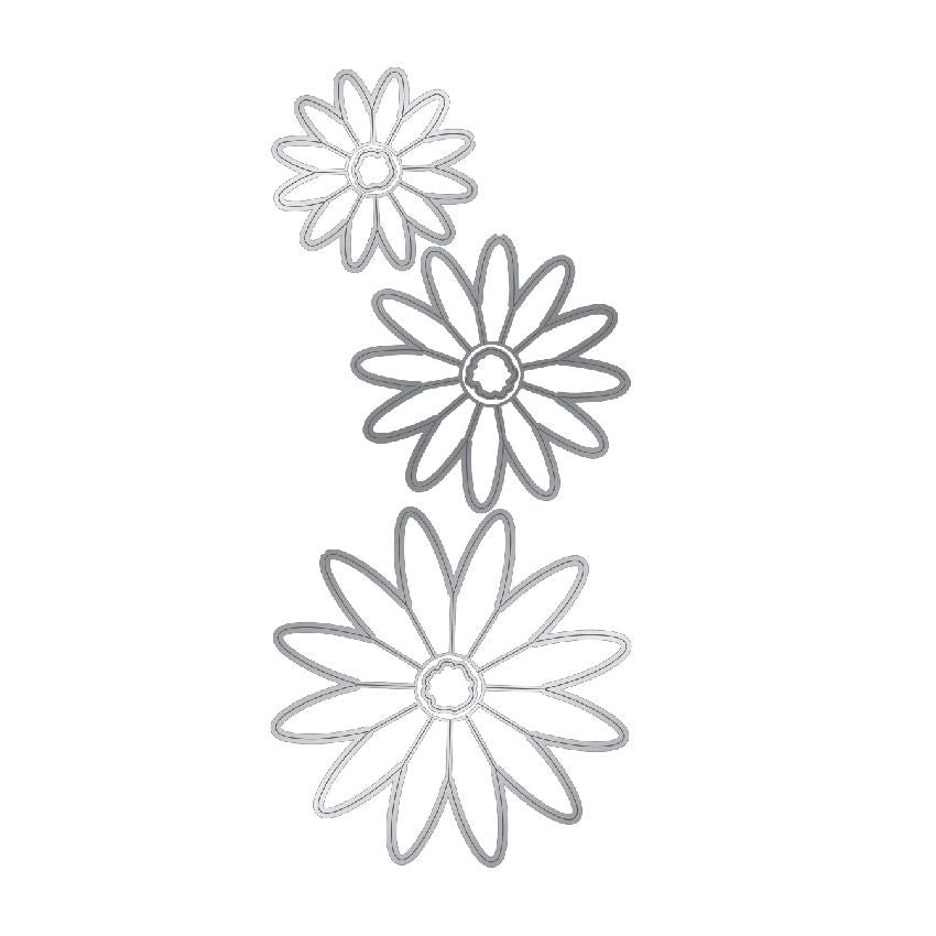 CHLOES CREATIVE CARDS DIE & STAMP SET - PRETTY DAISIES