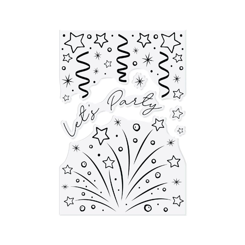 CHLOES CREATIVE CARDS PHOTOPOLYMER STAMP SET (A6) - STREAMER BACKGROUND