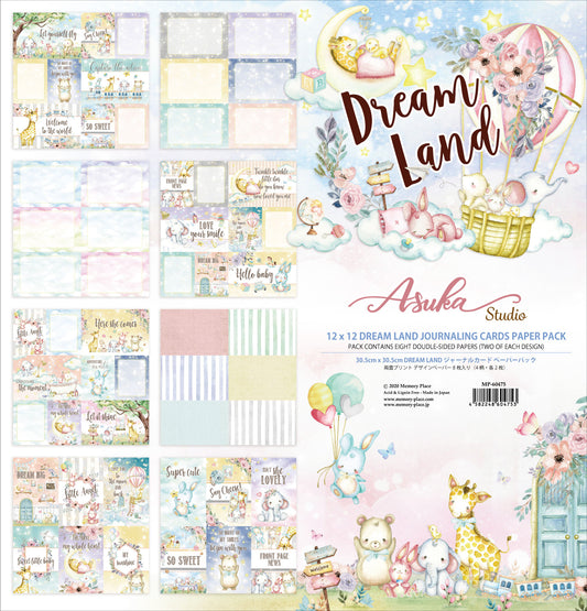 DREAM LAND 12" X 12" JOURNALING CARDS PAPER PACK BY ASUKA STUDIO