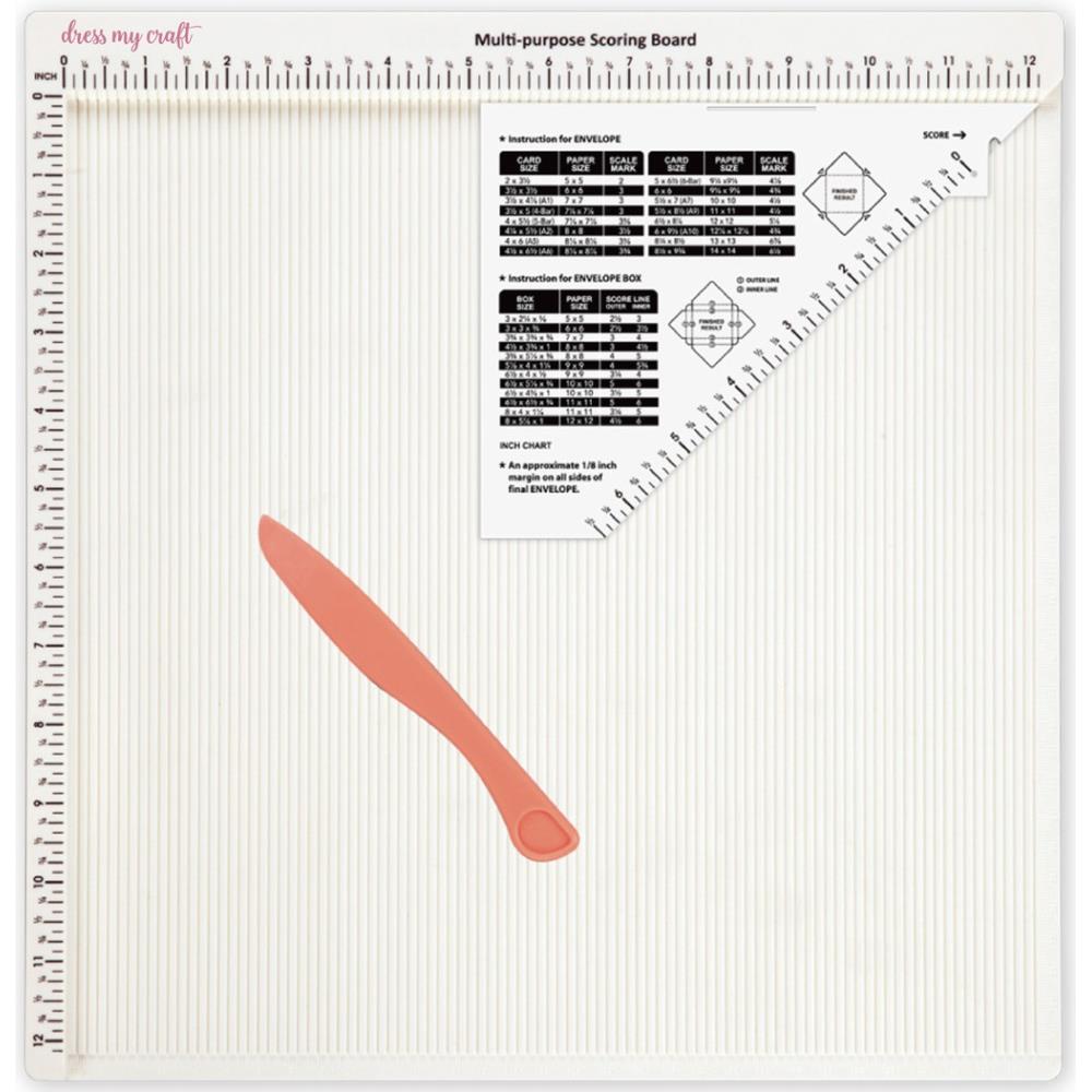DRESS MY CRAFT MULTI PURPOSE SCORING BOARD 12" X 12"