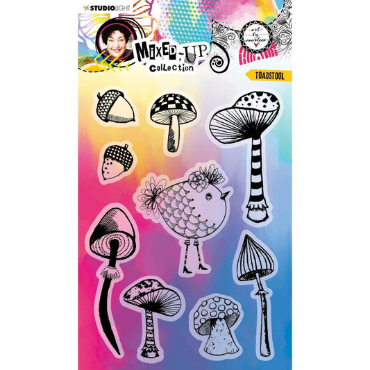 ART BY MARLENE MIXED UP CLEAR STAMP SET - TOADSTOOL - BY STUDIO LIGHT