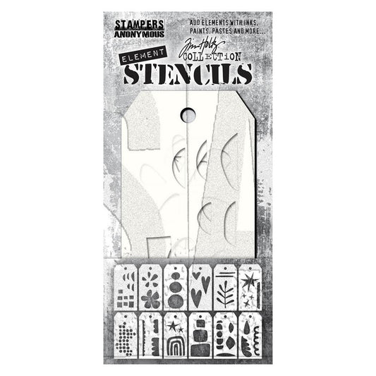 TIM HOLTZ COLLECTION ELEMENT STENCILS - STAMPERS ANONYMOUS