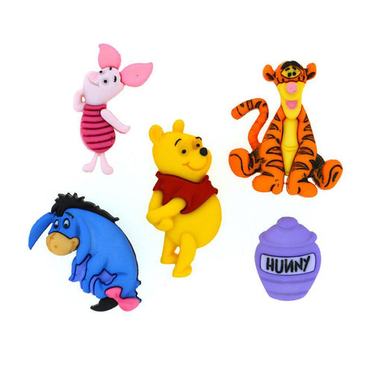 DRESS IT UP WINNIE THE POOH BUTTONS