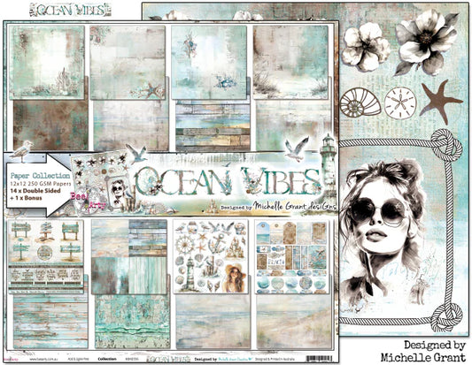 OCEAN VIBES 12" X 12" COLLECTION PACK - BEE ARTY