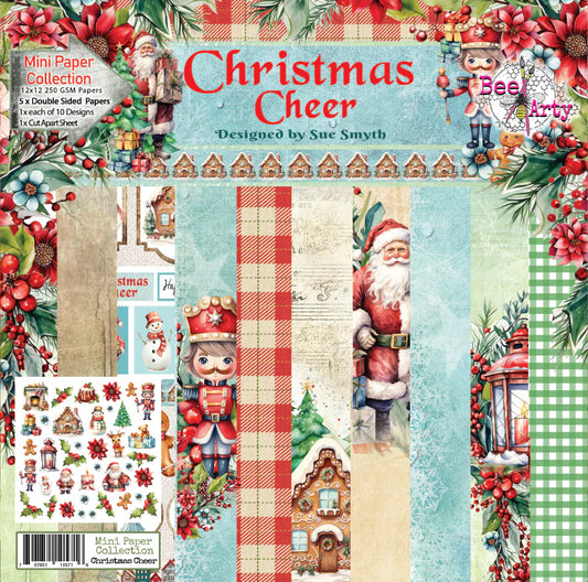 CHRISTMAS CHEER 12" X 12" MINI PAPER COLLECTION PACK - BEE ARTY