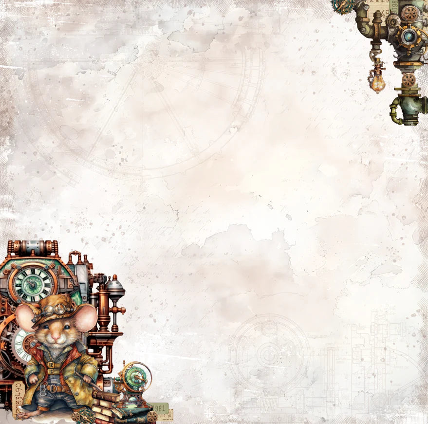 STEAMPUNK PETS 12" X 12" MINI PAPER COLLECTION PACK - BEE ARTY