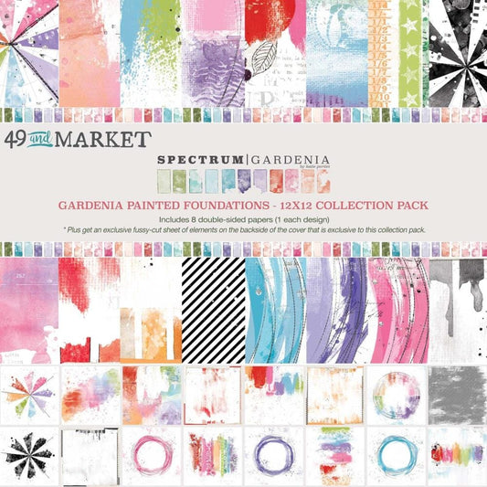 SPECTRUM GARDENIA PAINTED FOUNDATIONS 12" X 12" COLLECTION PACK - 49 AND MARKET