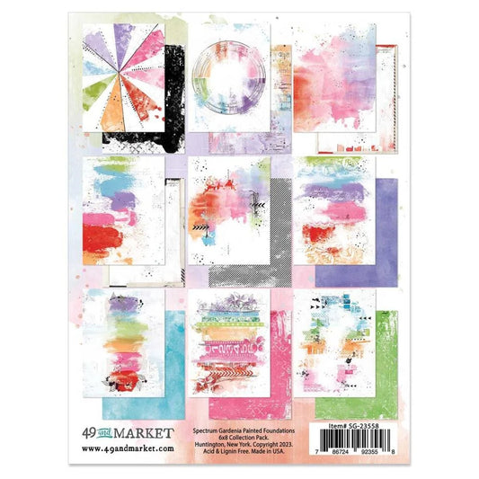 SPECTRUM GARDENIA PAINTED FOUNDATIONS 6" X 8" MINI PAPER COLLECTION - 49 AND MARKET