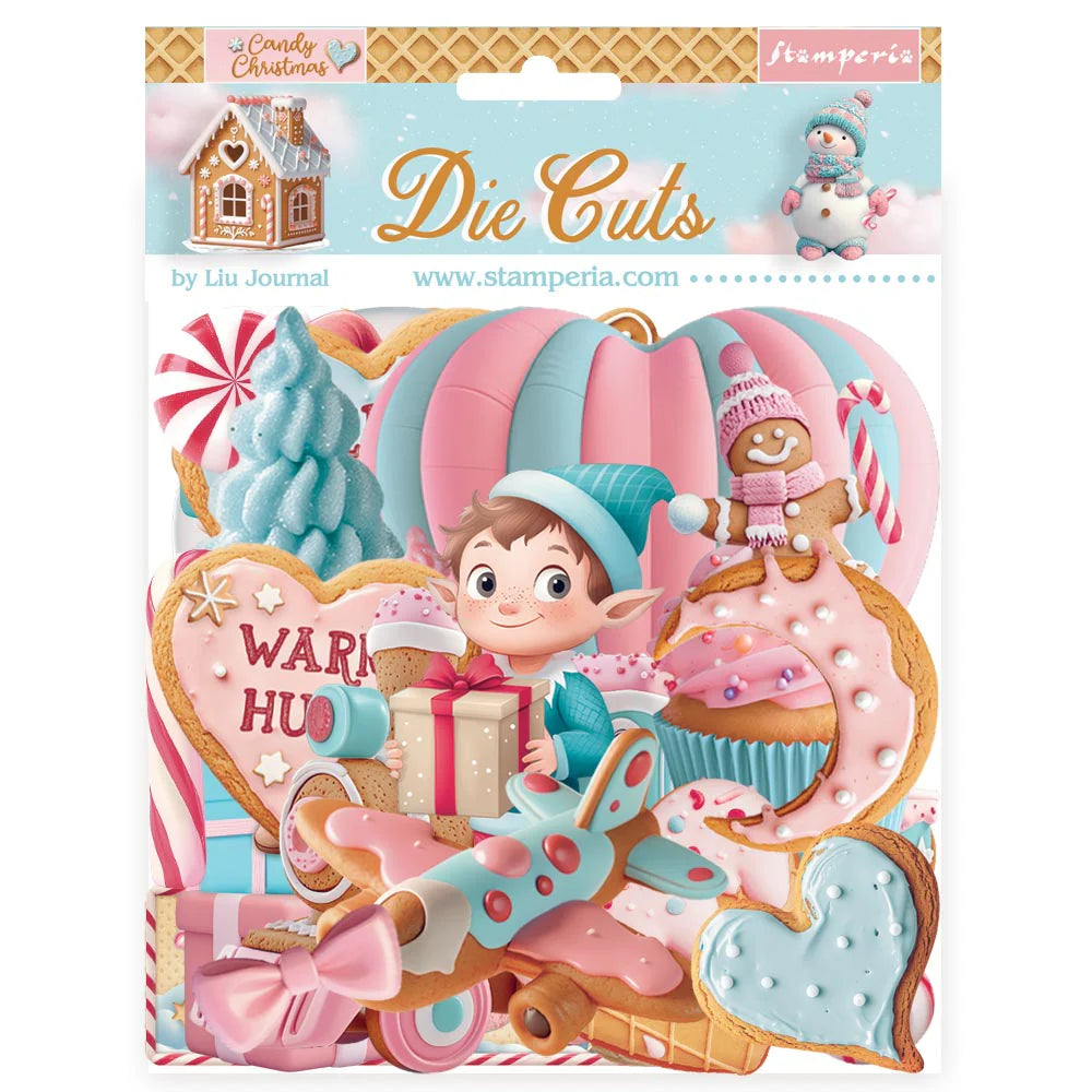CANDY CHRISTMAS CARDMAKING/SCRAPBOOKING PRODUCT PACK - STAMPERIA