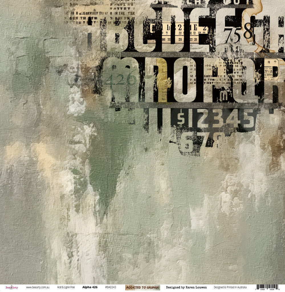 ADDICTED TO GRUNGE 12" X 12" COLLECTION PACK - BEE ARTY