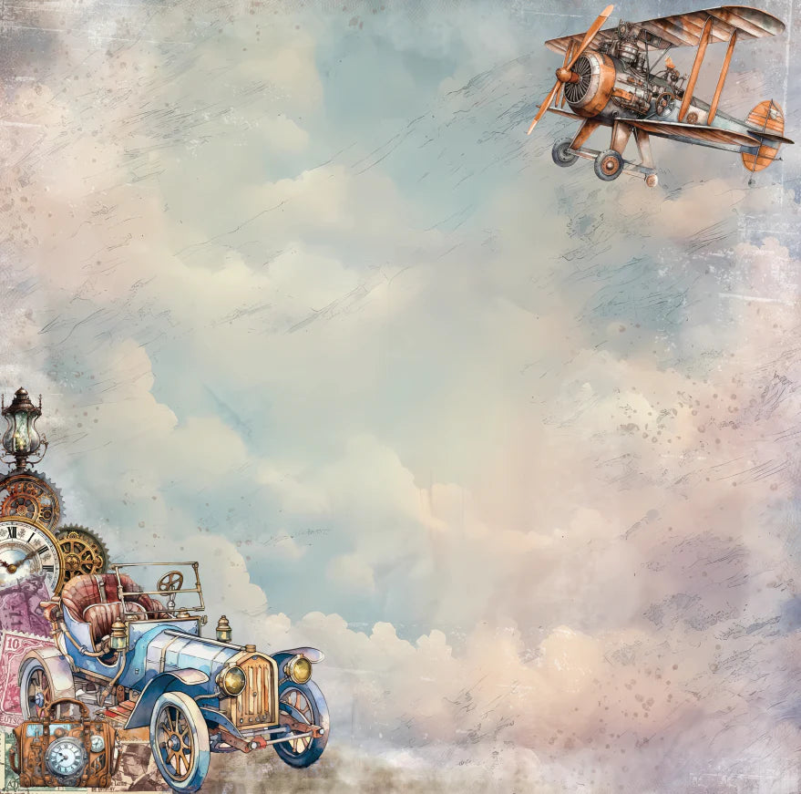 STEAMPUNK TOWN 12" X 12" MINI PAPER COLLECTION PACK - BEE ARTY