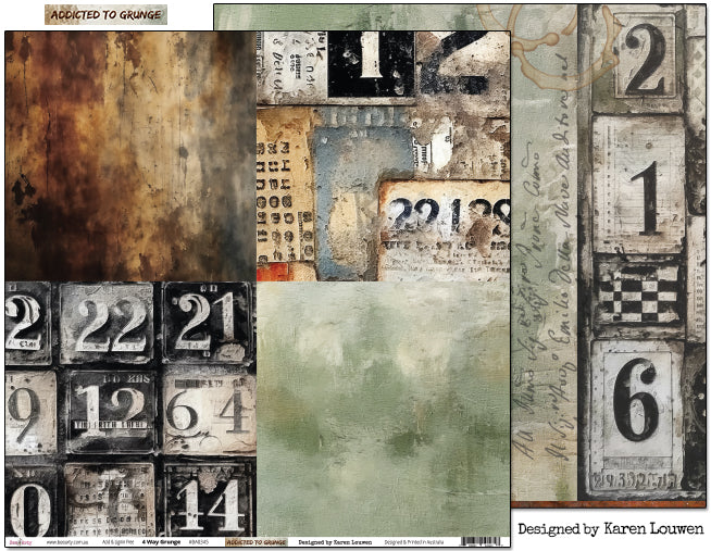ADDICTED TO GRUNGE 12" X 12" COLLECTION PACK - BEE ARTY
