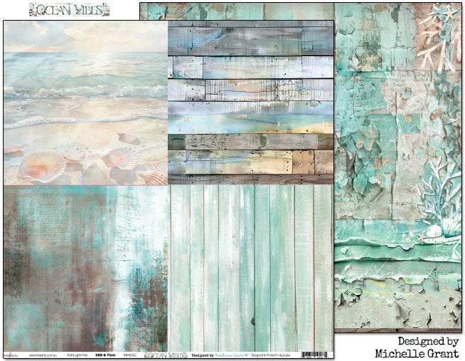 OCEAN VIBES 12" X 12" COLLECTION PACK - BEE ARTY
