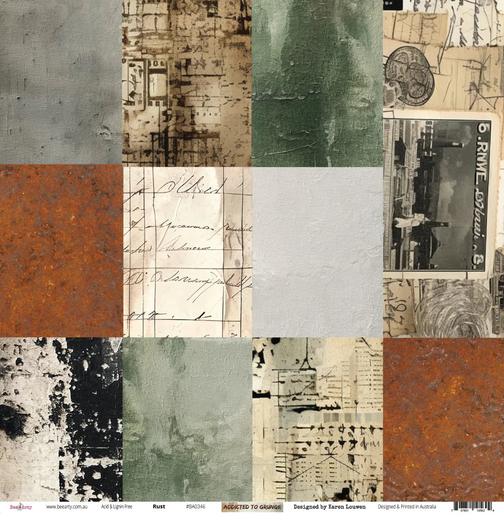 ADDICTED TO GRUNGE 12" X 12" COLLECTION PACK - BEE ARTY