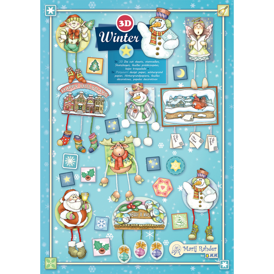 WINTER 3D CARD A4 MAKING KIT BY JEJE PRODUCTS
