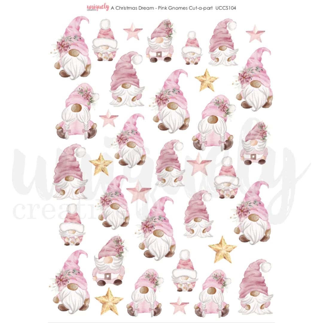 PINK GNOMES CUT-A-PART SHEET