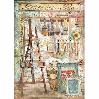ATELIER EASEL - A4 RICEPAPER BY STAMPERIA