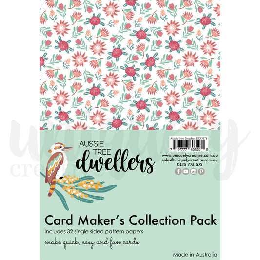 AUSSIE TREE DWELLERS A5 CARD MAKER'S COLLECTION/CREATIVE CUTS PACK BY UNIQUELY CREATIVE