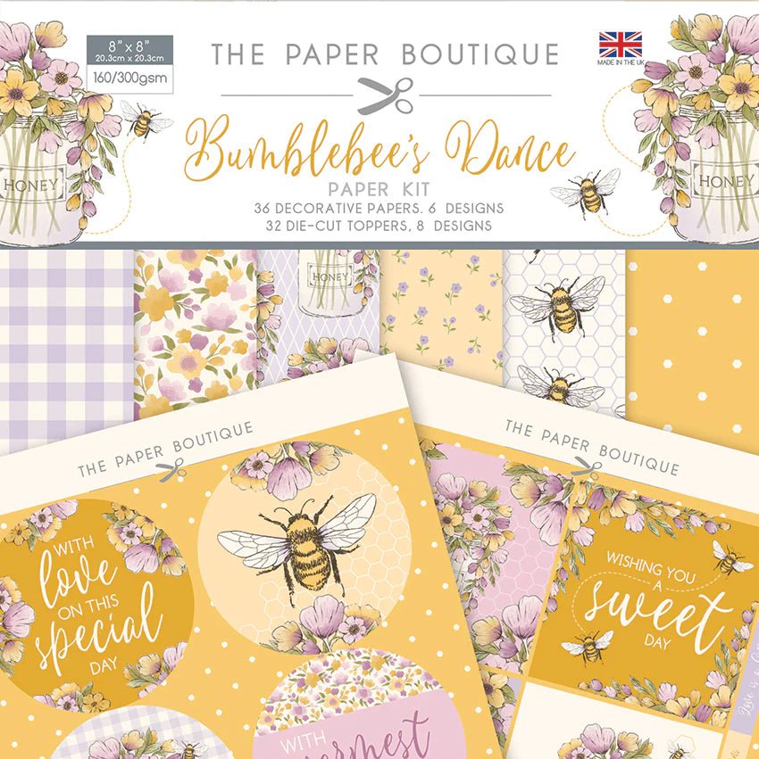 BUMBLEBEES DANCE 8" X 8" MINI PAPER/TOPPER CARD MAKING SET