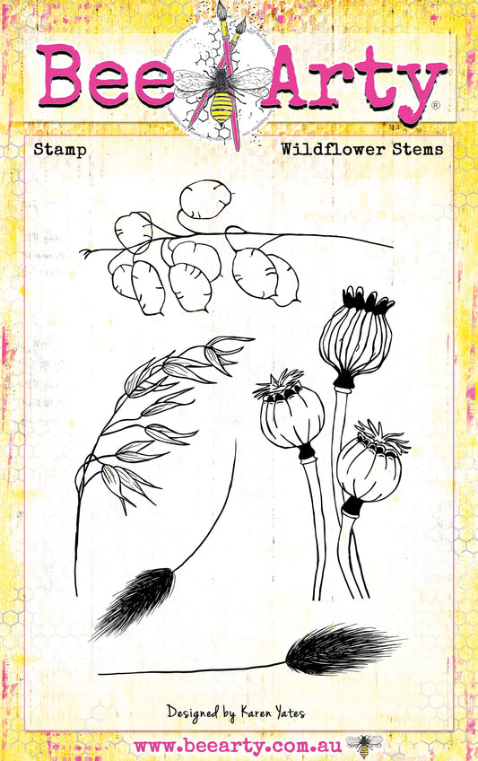 WILDFLOWER STEMS STAMP SET - BEE ARTY