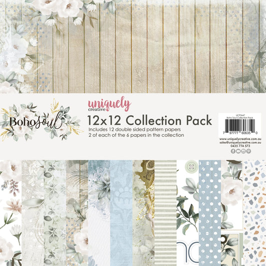 BOHO SOUL 12" x 12" PAPER COLLECTION PACK BY UNIQUELY CREATIVE