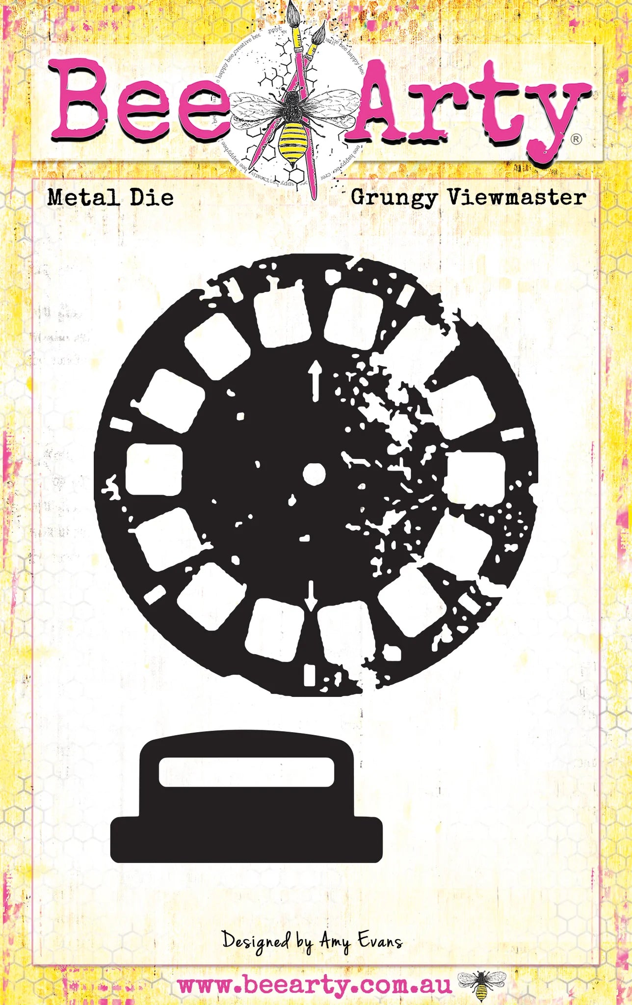 GRUNGY VIEWMASTER DIE BY BEE ARTY