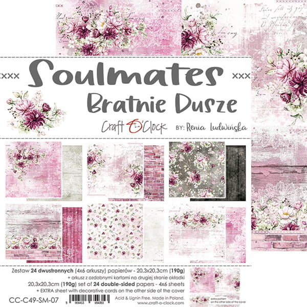 SOULMATES 8" X 8" SET OF PAPERS