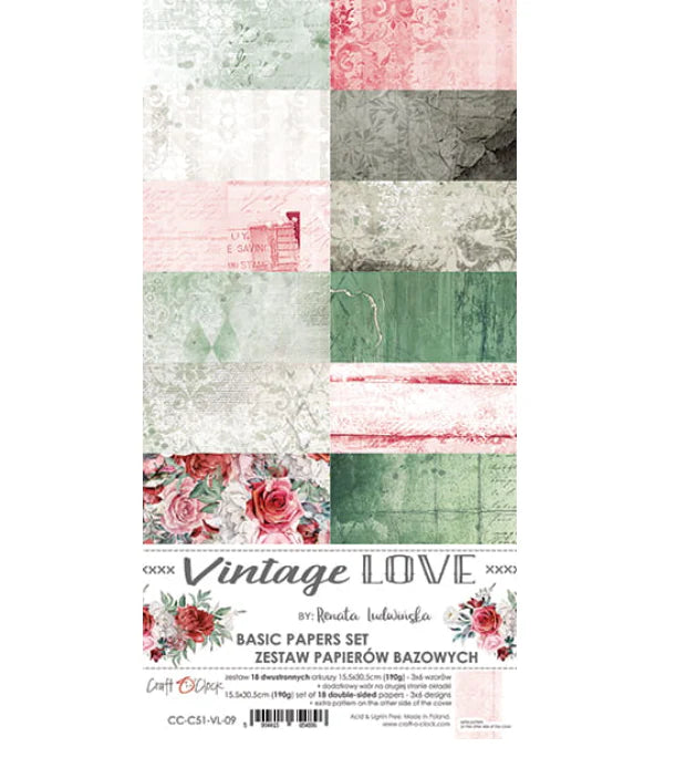VINTAGE LOVE CARDMAKING/SCRAPBOOKING PRODUCTS PACK