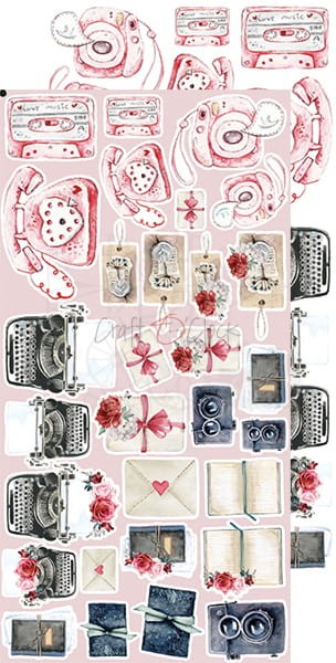 VINTAGE LOVE EXTRAS SHEET #4 - VINTAGE - BY CRAFT O'CLOCK