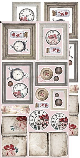 VINTAGE LOVE EXTRAS SHEET #6 - VINTAGE - BY CRAFT O'CLOCK