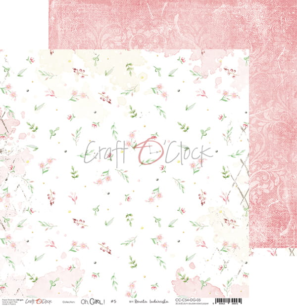 OH, GIRL! 12" X 12" SET OF PAPERS - CRAFT O'CLOCK